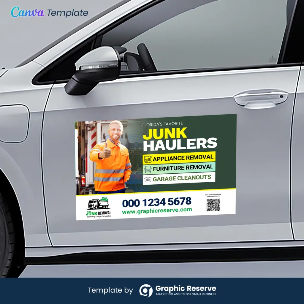 Junk Haulers Car Magnet Design Template