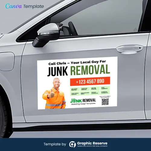 Junk Removal Car Magnet Template Canva Design