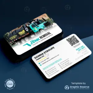 Residential & Commercial Junk Removal Business Card Templates – Canva Editable – Canva template