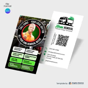 Modern Junk Removal Business Card Design Canva Template – Canva template
