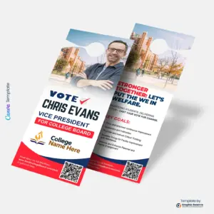 Win Your School Board Race Editable Campaign Door Hanger