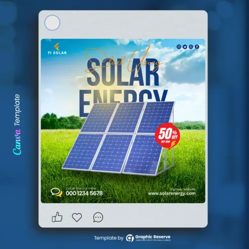 Solar Social Media Post Design Templates Bundle V1