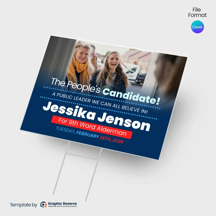 Create Political Sign Political Campaign Yard Sign Template | GraphicReserve