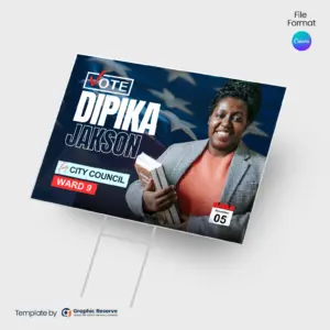 Editable Political Campaign Yard Sign Template Canva Design