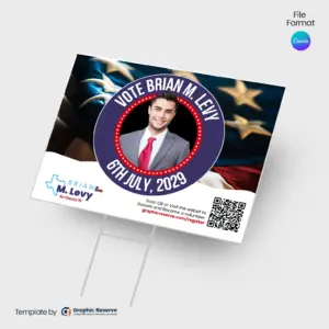 Political Yard Sign Template Editable Canva Design
