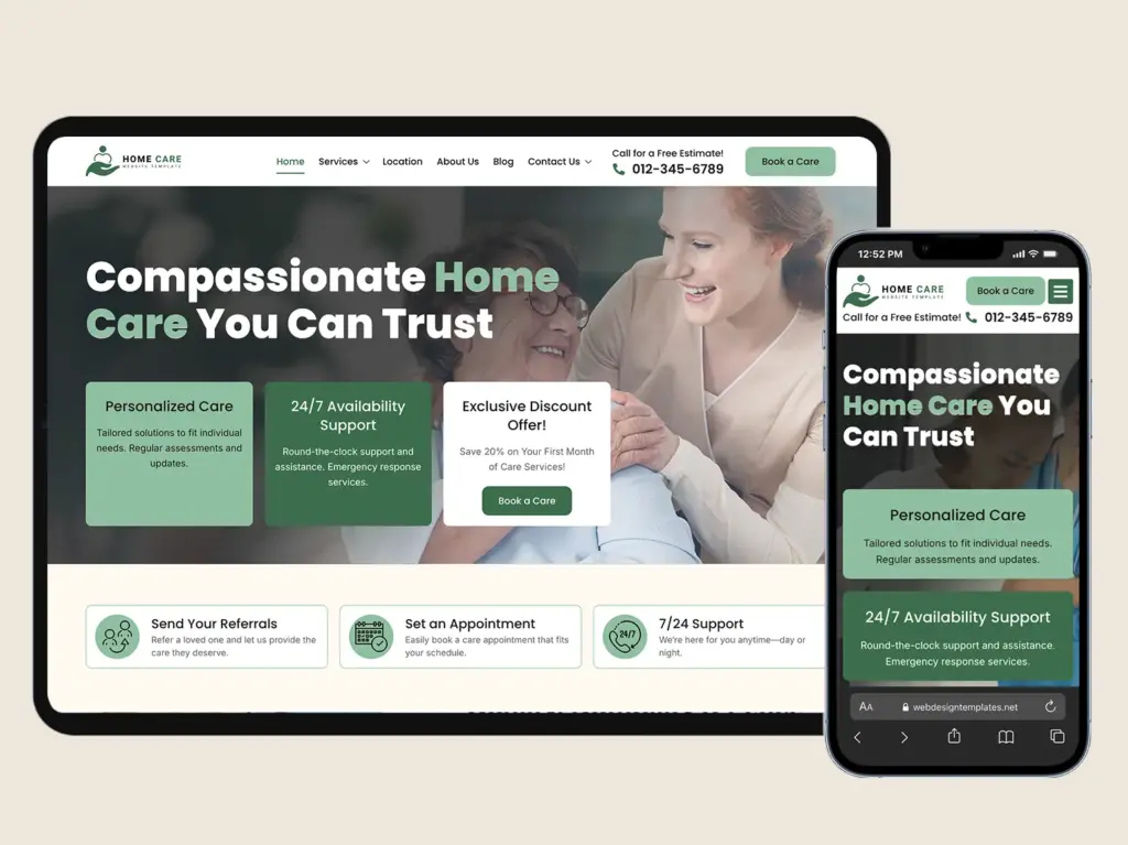 Private Duty Home Care WordPress Website Template – Elementor Kit private duty home care advertising ideas
