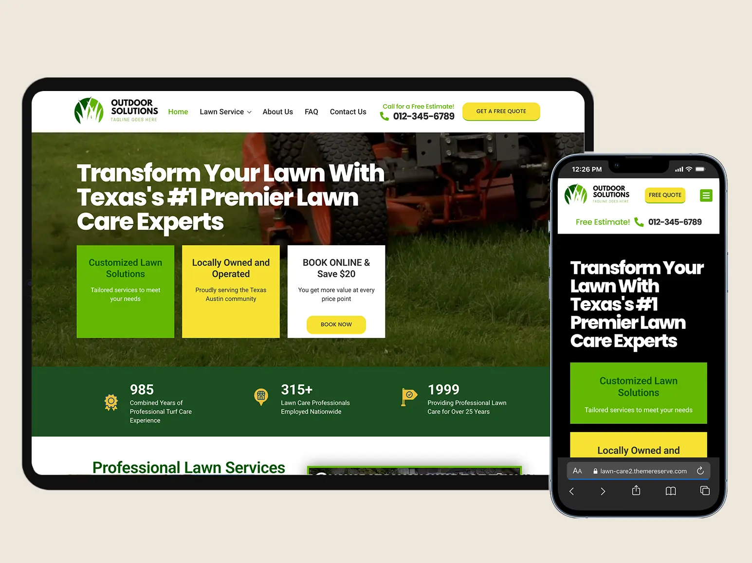 Landscaping Website Design Template