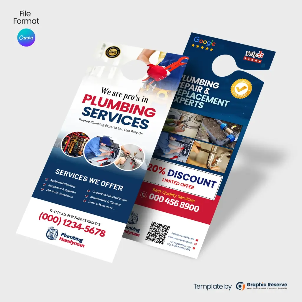 Plumbing-Promotion-Door-Hanger-Template Canva