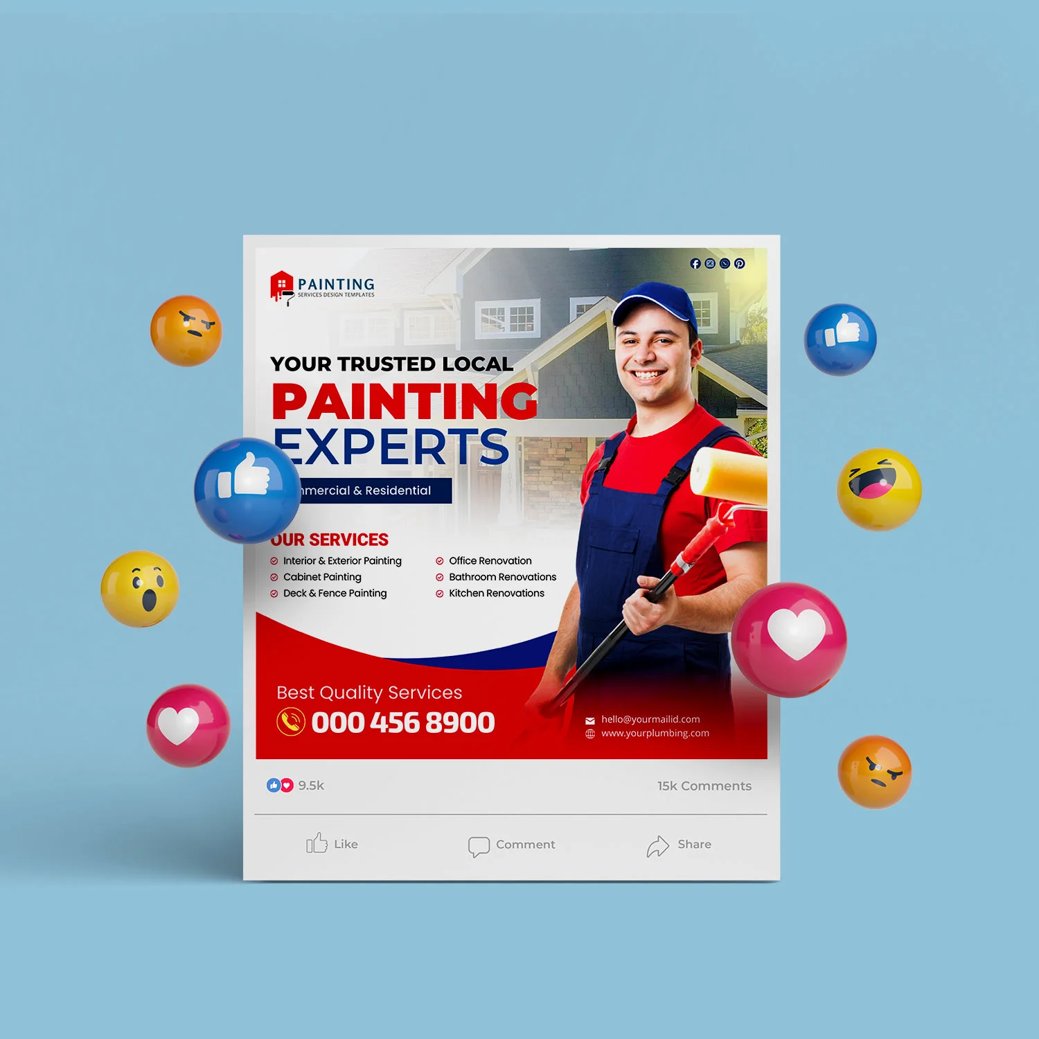 Painter-Marketing-Social-Media-Canva Template