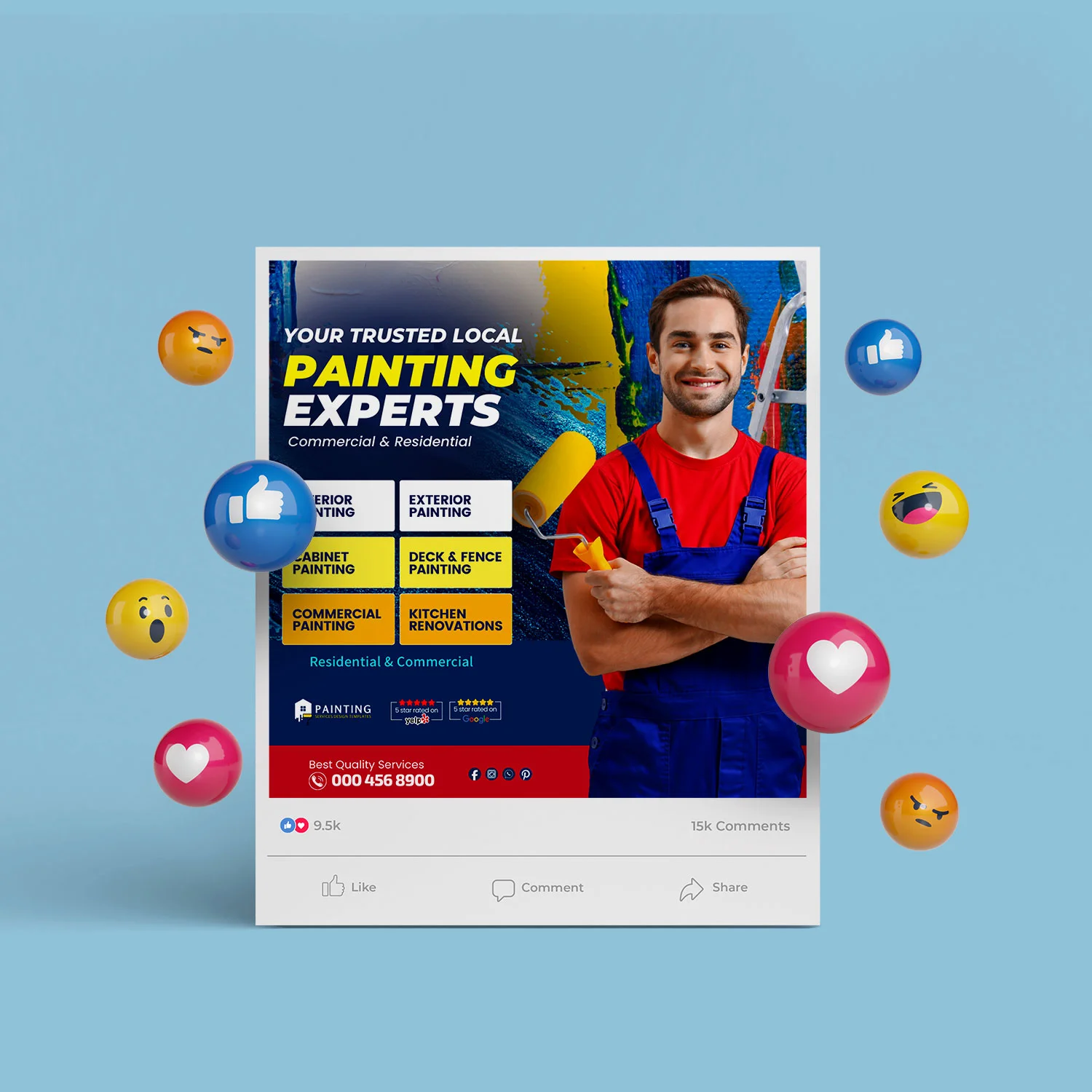 Painting-Local-Pros-Social-Media-Design Template