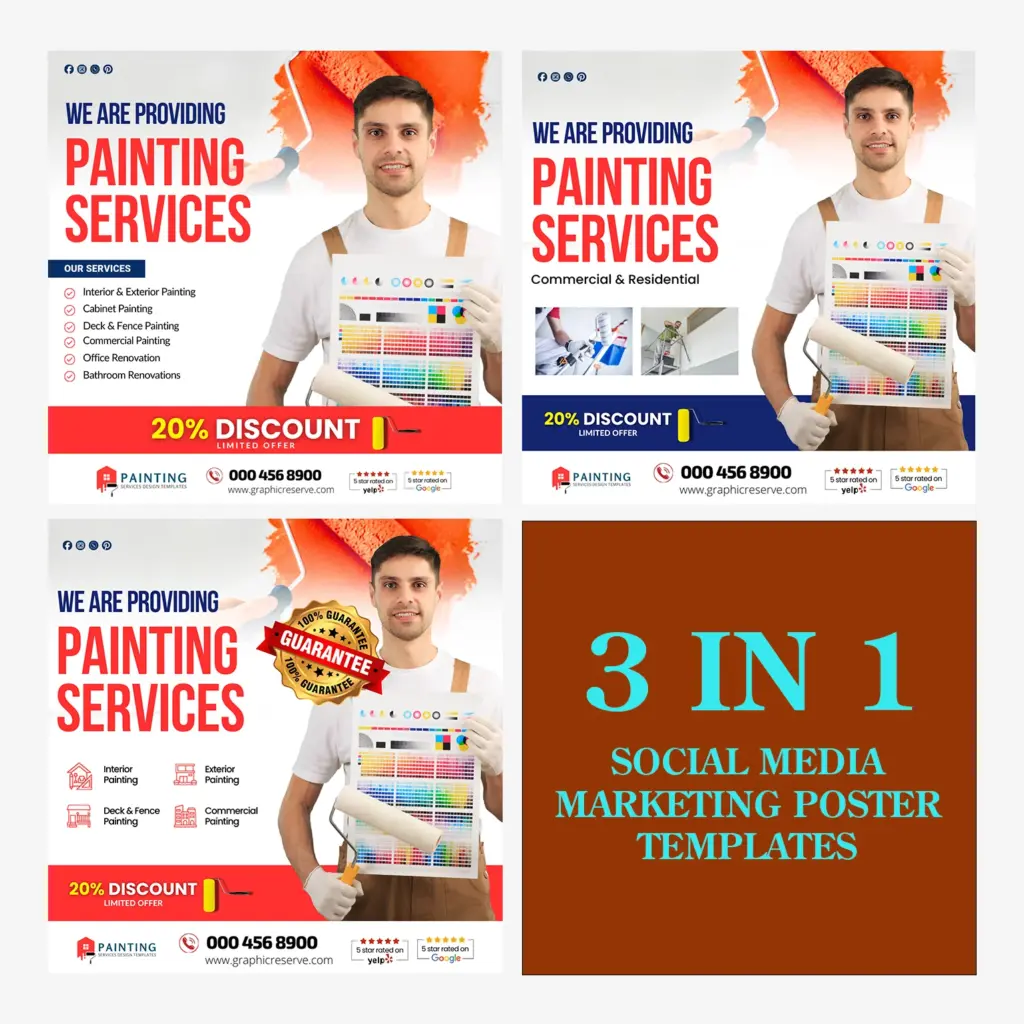 Painting Social Media Kit | Canva Design Templates