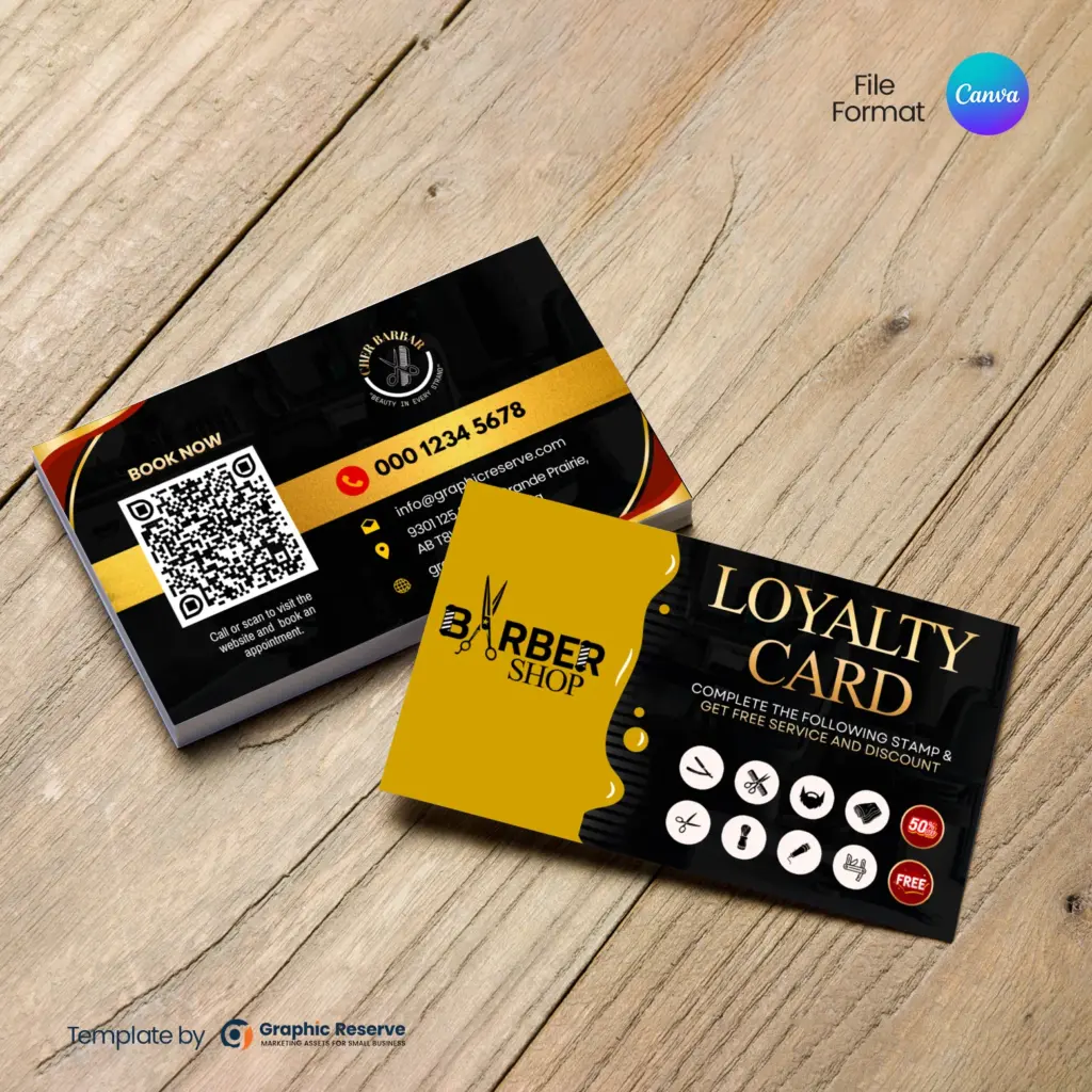 Salon & Spa Customer Loyalty Card Canva Template | Reward Design – Canva template
