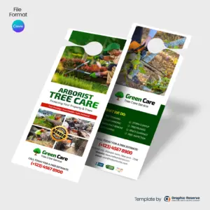 Tree Service Door Hanger Canva Template | Instant Quote Marketing Design