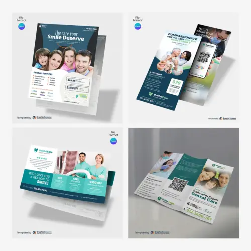 Dental Brochure & EDDM Advertising Canva Bundle for Local Clinics