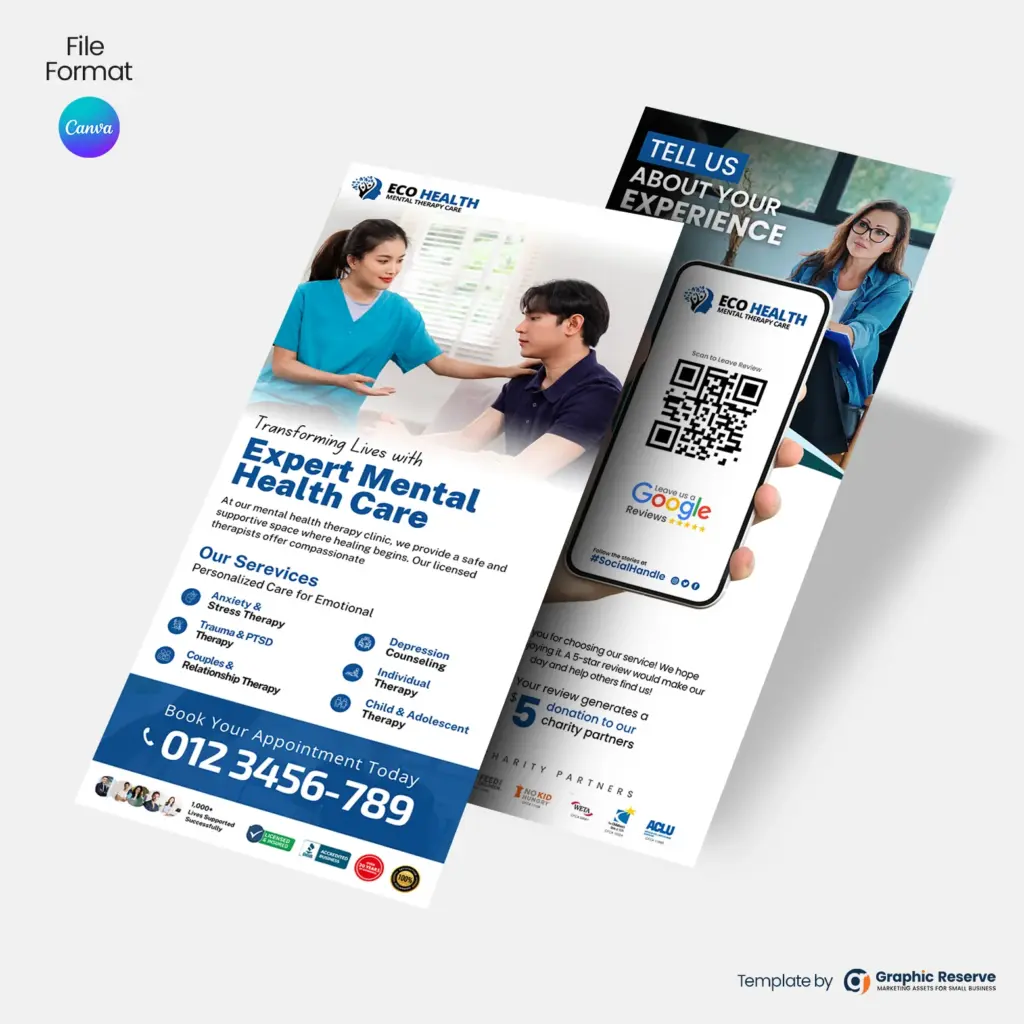 Mental-Health-Google-Review-Rack-Card-Canva-Template