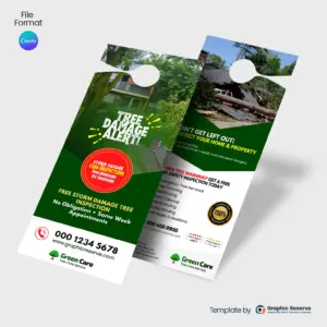 Tree Removal & Stump Grinding Door Hanger | Customizable Canva Arborist Flyer