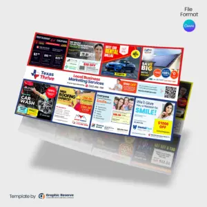 12x6.5 inxch shared cost coop EDDM postcard design Canva template