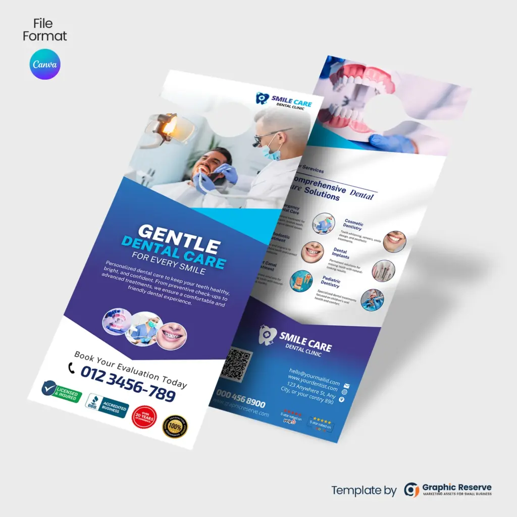 Dental-Care-Canva-Door-Hanger-Template