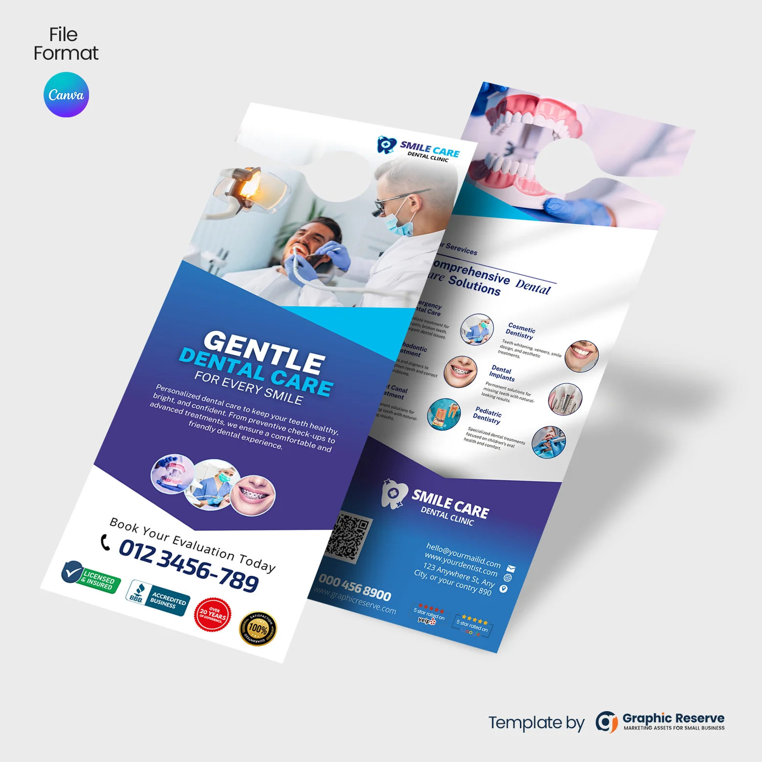 Dental-Care-Canva-Door-Hanger-Template