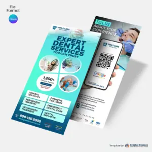 Dental-Review-Request-Rack-Card-&-Flyer-Canva-Template