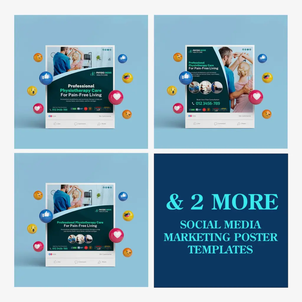 Therapy Clinic Canva Templates | Social Media