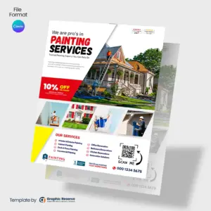Painting Services Flyer Template | Canva | House Painter Marketing Material | Local Advertising Design