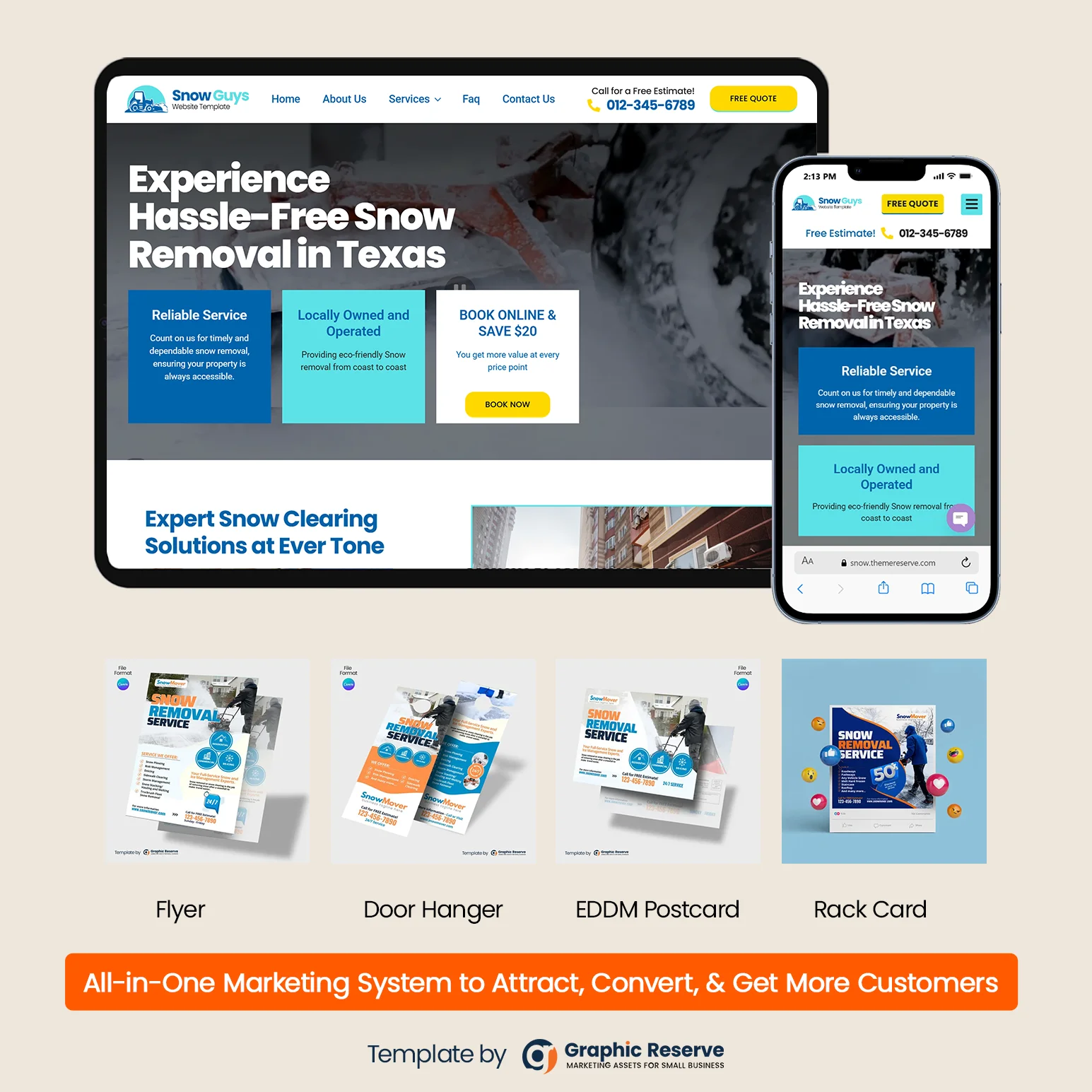 Snow-Removal-Website-&-Canva-All-in-One-Flyer-Templates-bundle