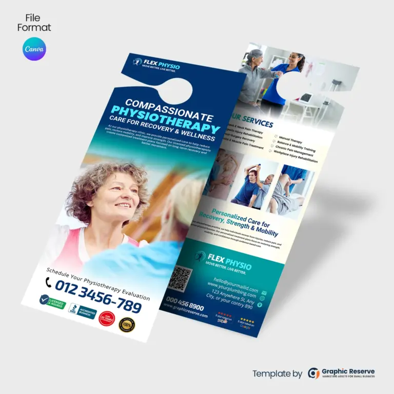 Physical Therapy Marketing Practice Canva Door-Hanger
