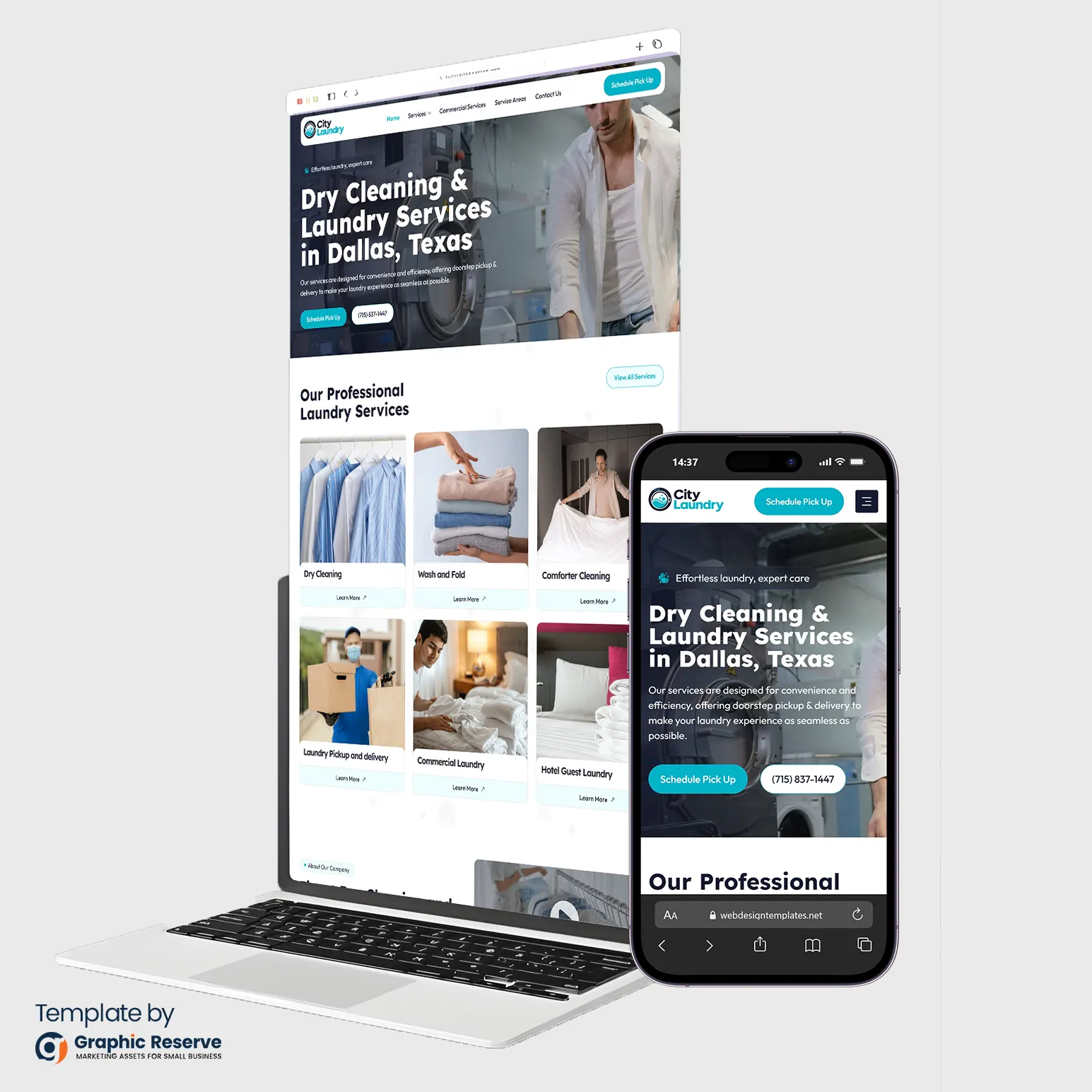 Laundry Website Template for Local Laundromat Owners