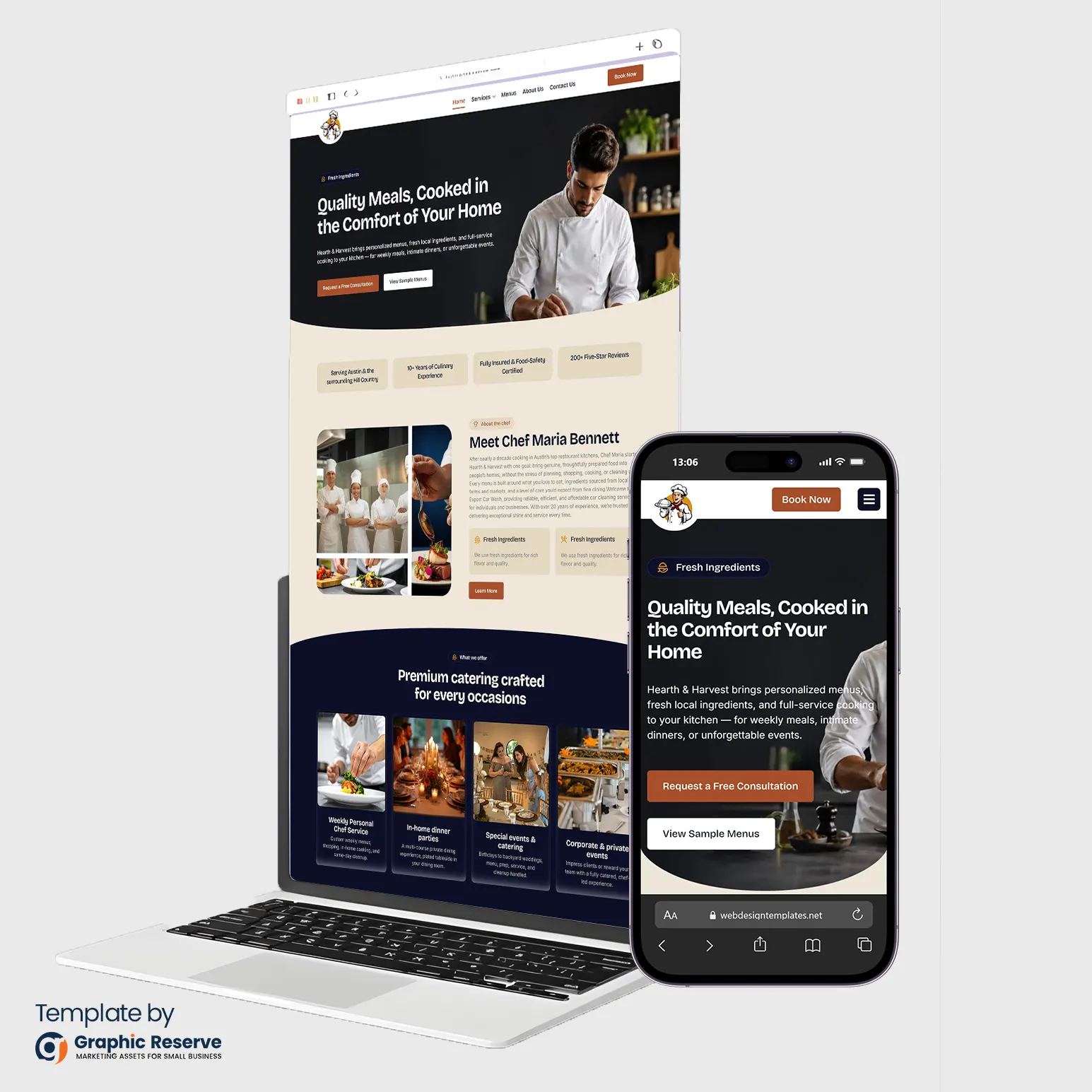 Personal Chef & Catering Website Template