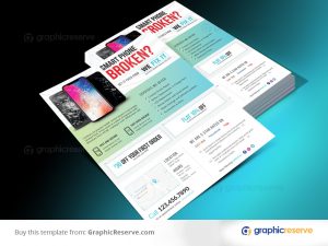 Smart phone servicing Flyer template