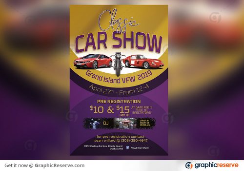 Car show promotional Flyer Template