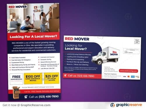 Moving Company Marketing Every Door Direct Mail EDDM Postcard