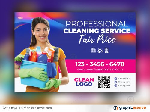 Cleaning Service Postcardr Design Template Download for Free