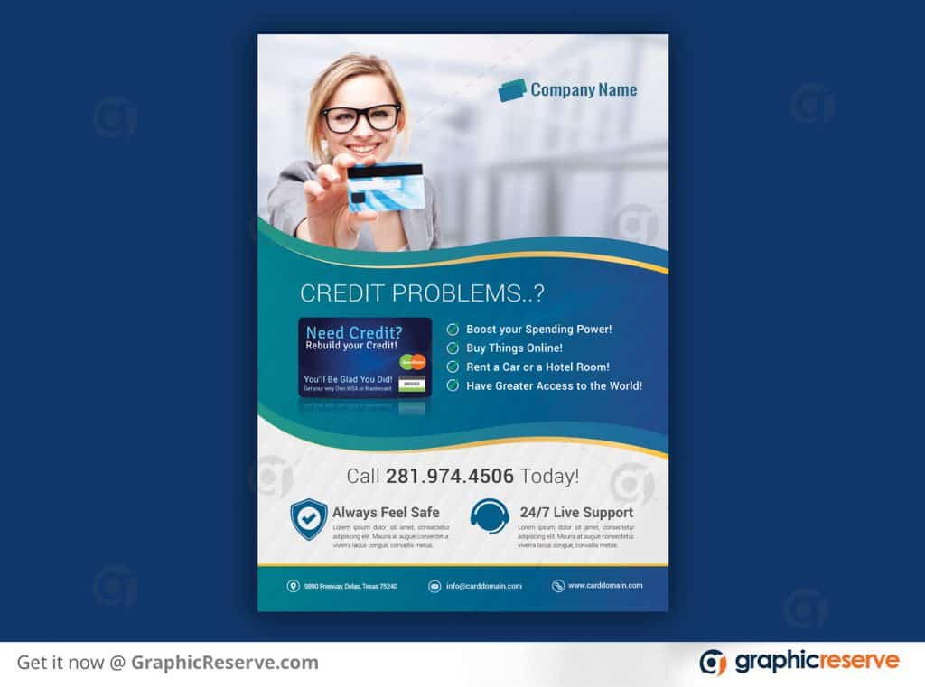 Debit Card Credit Card Prepaid Card Promotional Flyer