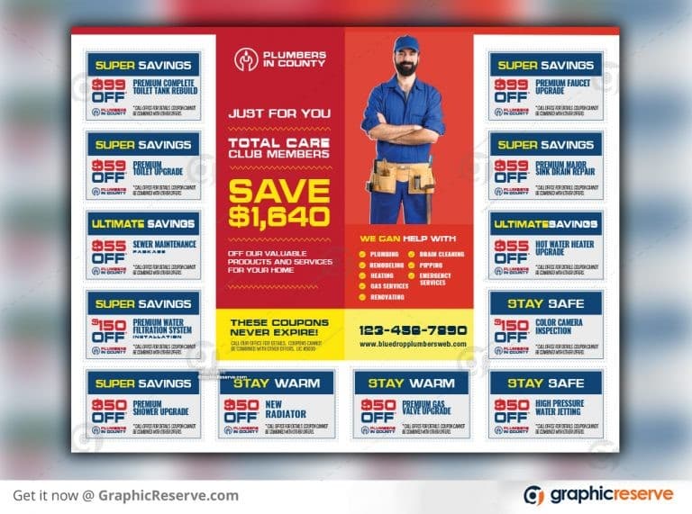 plumber coupon flyer Archives Graphic Reserve