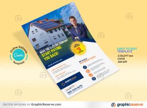 43576 Solar Flyer Design Canva Template