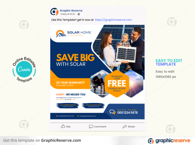 43697 Solar Social Media Post Canva Template