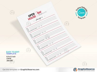 KW Keller Williams Open House Sign in White Sheet
