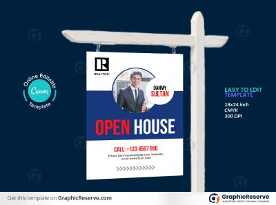 45807 Open House Yard Sign template
