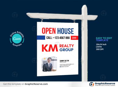 45811 Open House Yard Sign template