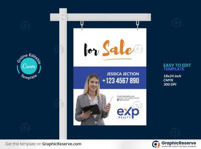 45842 Real Estate Property Selling Yard Sign template