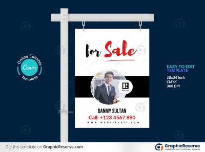 45852 Real Estate Property Selling Yard Sign template