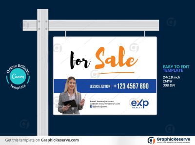 45875 Real Estate Property Selling Yard Sign template