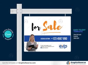 45875 Real Estate Property Selling Yard Sign template