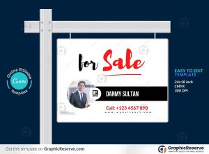 45879 Real Estate Property Selling Yard Sign template