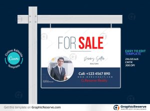 45887 Real Estate Property Selling Yard Sign template