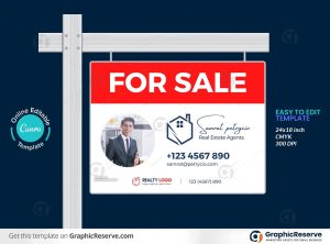 45892 Real Estate Property Selling Yard Sign template