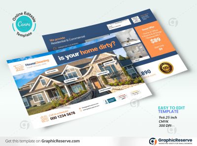 48037 House Cleaning Service EDDM Mailer Postcard Design