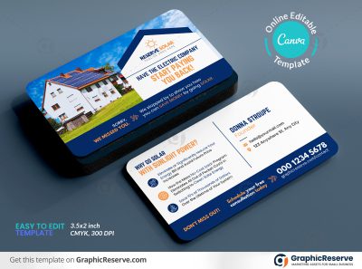 48668 Solar Service Marketing Business Card